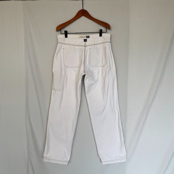 90s Vintage Gap 100% Cotton Bone Carpenter Mid Rise Straight Leg Jeans Size 10 - Picture 11 of 15